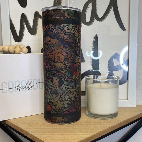 Custom Princess Stained Frosted Glass 25oz. Tumbler - Picture 4 of 4